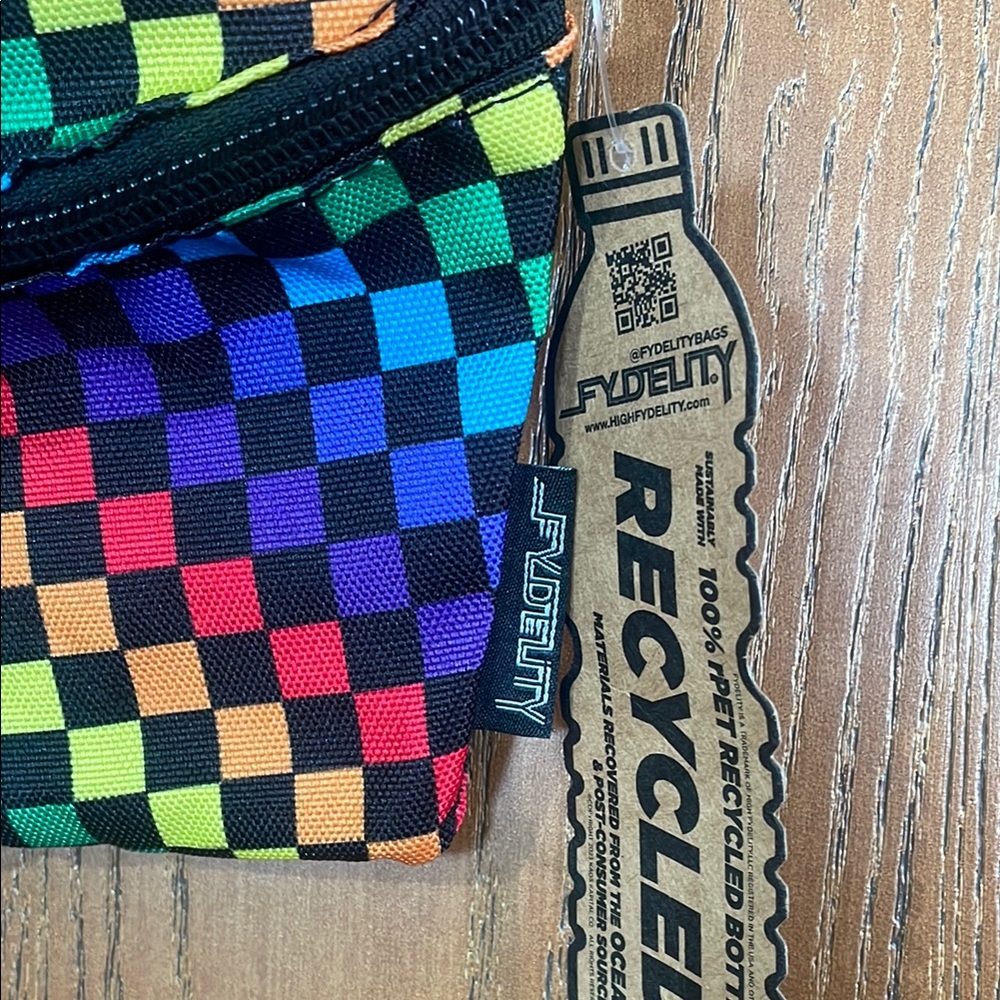 NWT - Colorful Checkered Fanny Pack - Picture 2 of 3